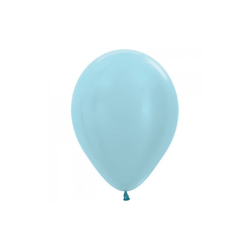 Balloons 12cm Metallic Light Blue Pk100