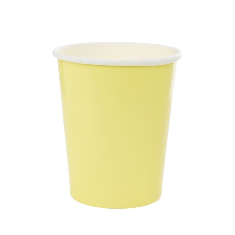 Cups Paper 260ml Pastel Yellow Pk10 NLA