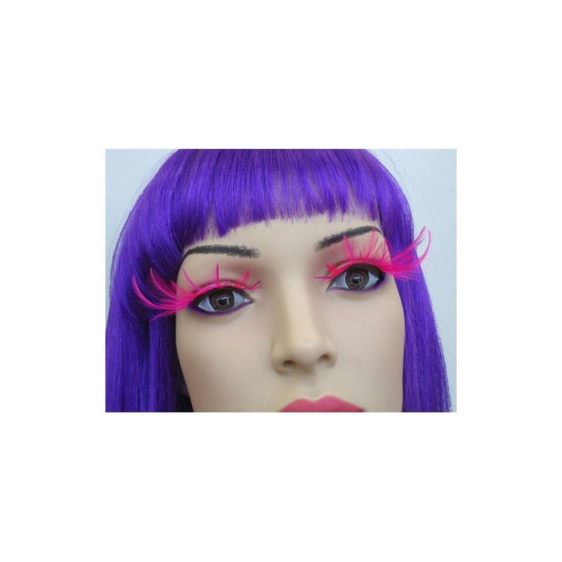 Eyelashes Long Pink Feathers