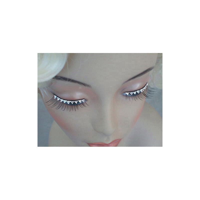 Eyelashes Black with Jewel Trim