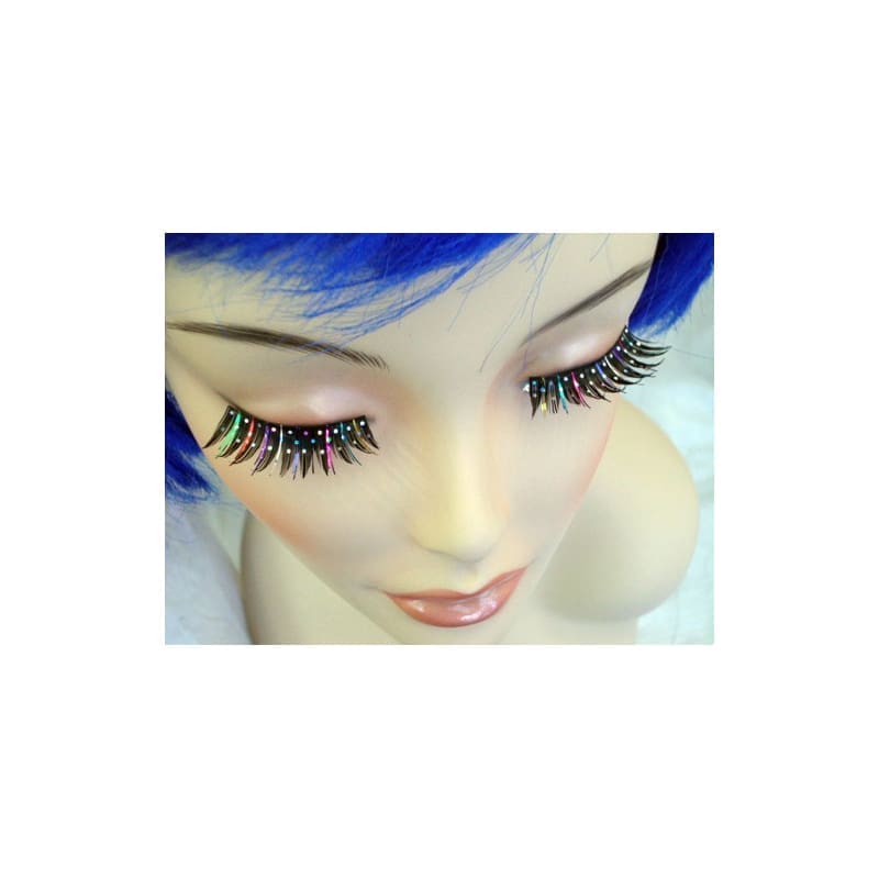 Eyelashes Black with Multi Tinsel