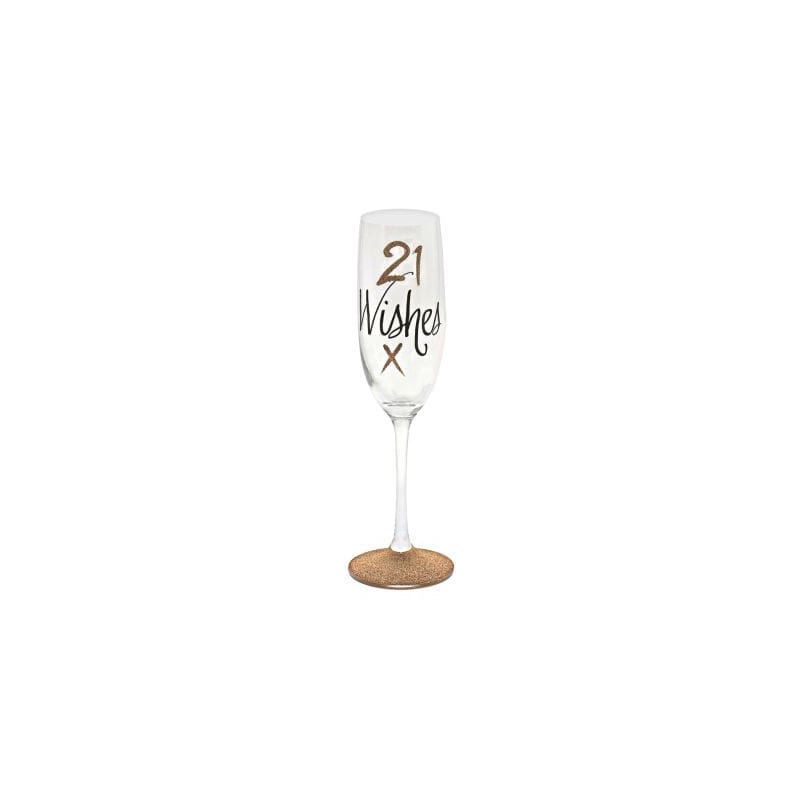Flute Champagne 21 Wishes Rose Gold