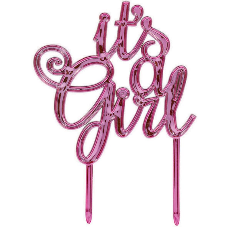 Cake Topper Its A Girl Plastic DNR