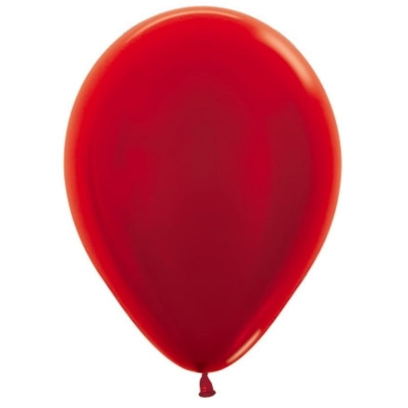 Balloons 30cm Metallic Red Pk100