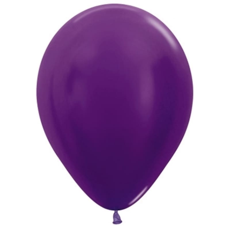 Balloons 30cm Metallic Purple Pk25