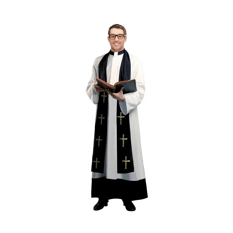 Costume Adult Priest White M