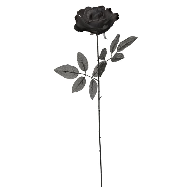 Rose Black Fabric 61cm