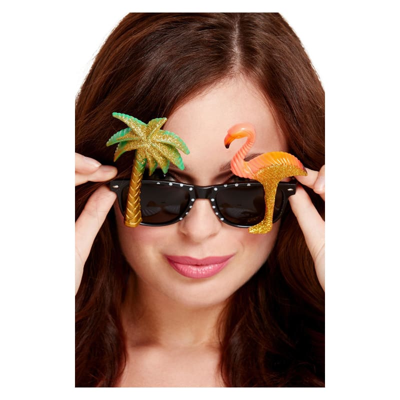 Sunglasses Flamingo and Palm Tree