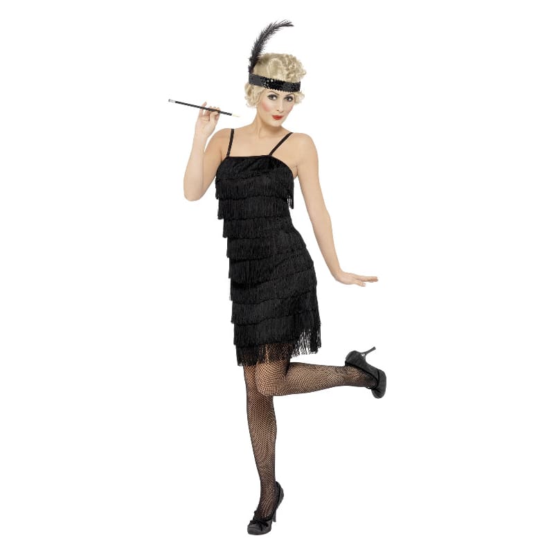 Costume Adult Flapper Fringe Black M
