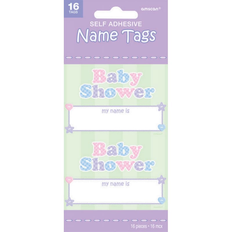 Baby Shower Name Tags Pk16 NLA