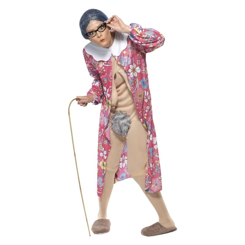 Costume Adult Gravity Granny Funny M