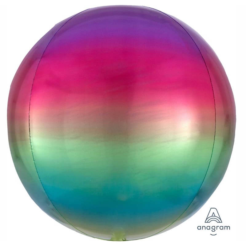 Foil Shape Orbz 40cm Rainbow Ombre