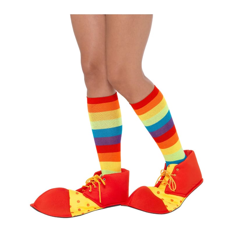 Clown Shoe Covers Red and Yellow Soft