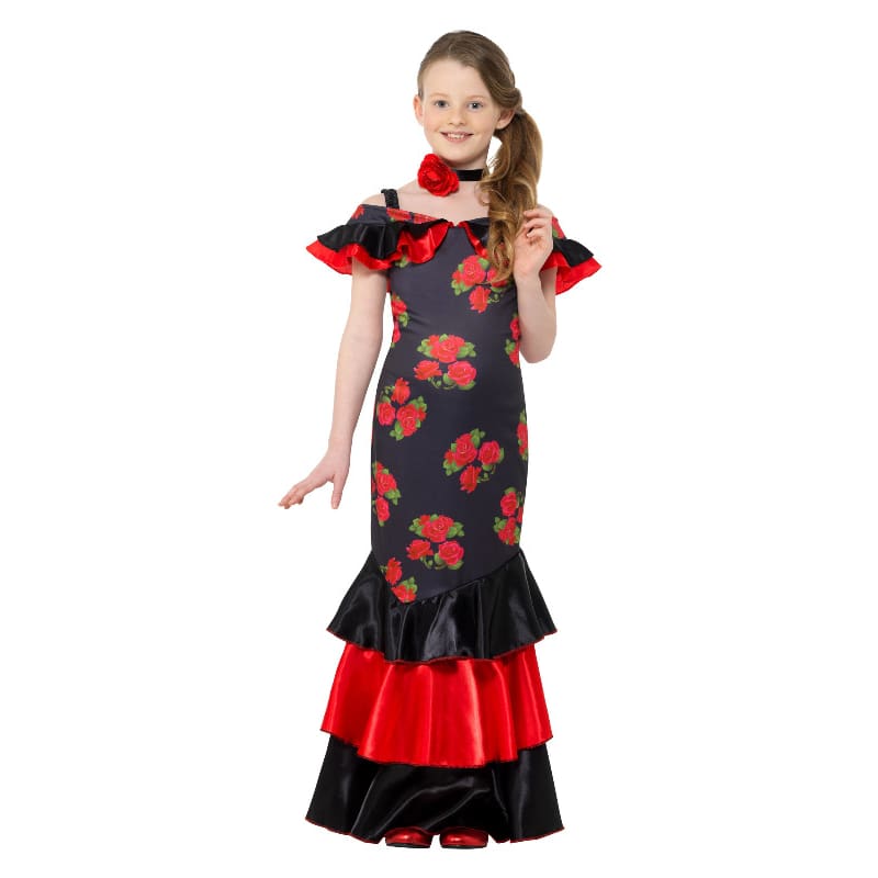 Costume Child Flamenco Girl Dress M DNR