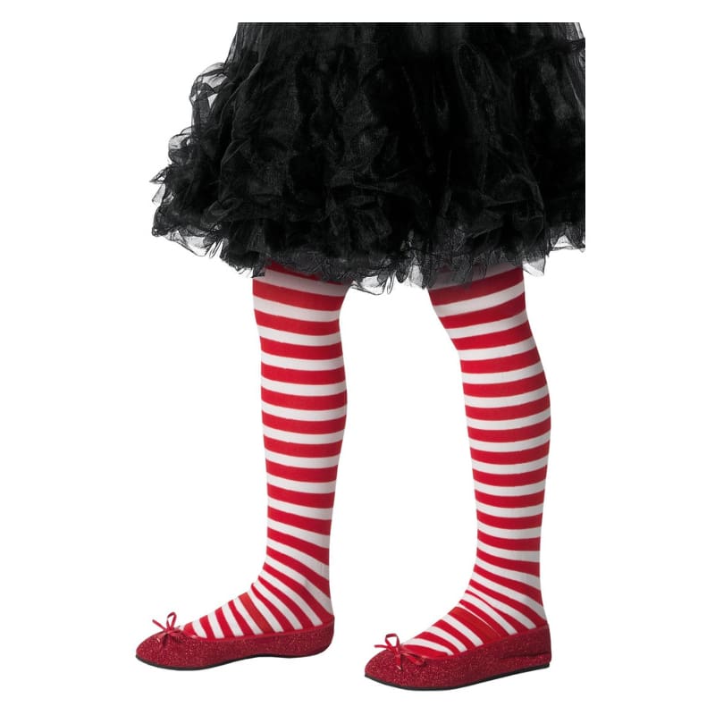 Stockings Child Striped White and Red