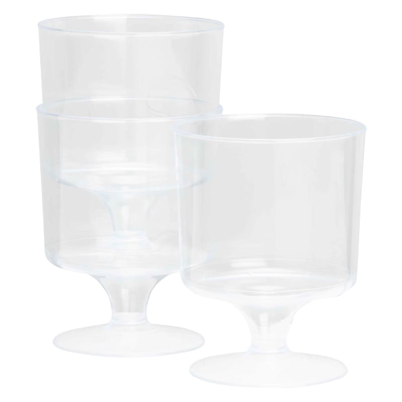 Wine Goblet Plastic 170ml Clear Pk10