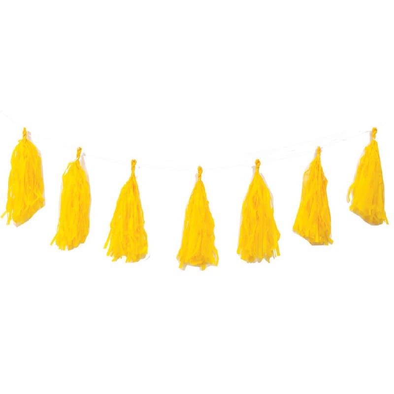 Tassels 30cm Yellow 3m Pk12 DNR