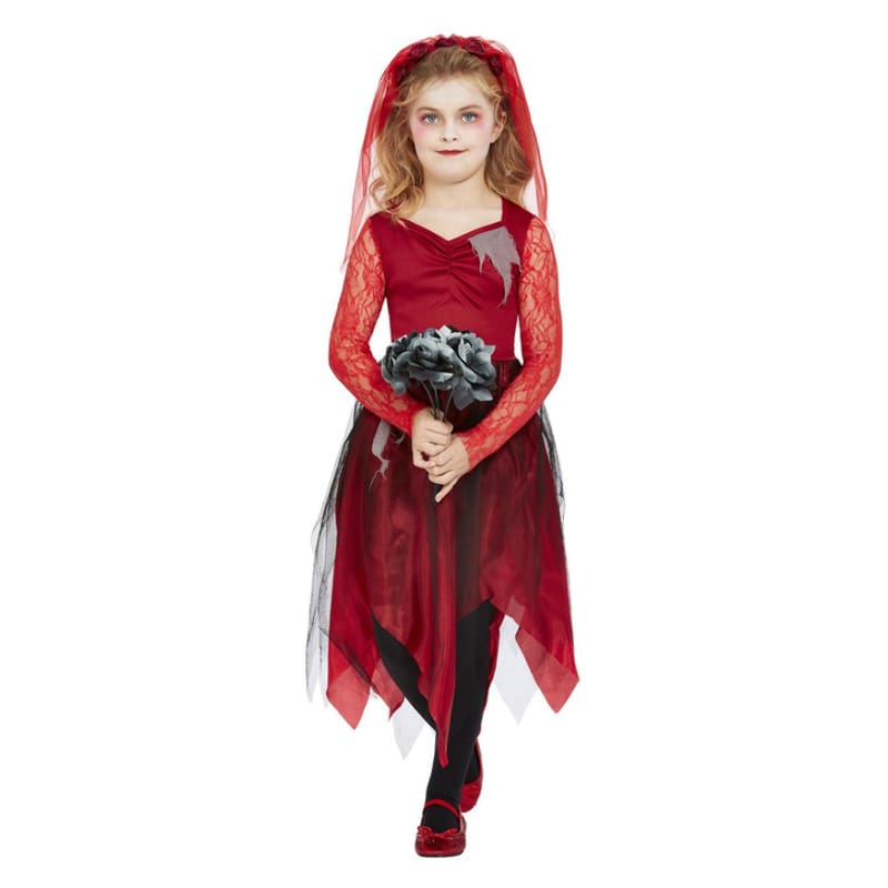 Costume Child Graveyard Bride Red M NLA