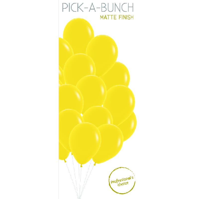 Balloons 30cm Matte Yellow Pk18 DNR
