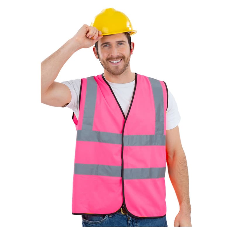 Costume Adult High Vis Vest Pink SM