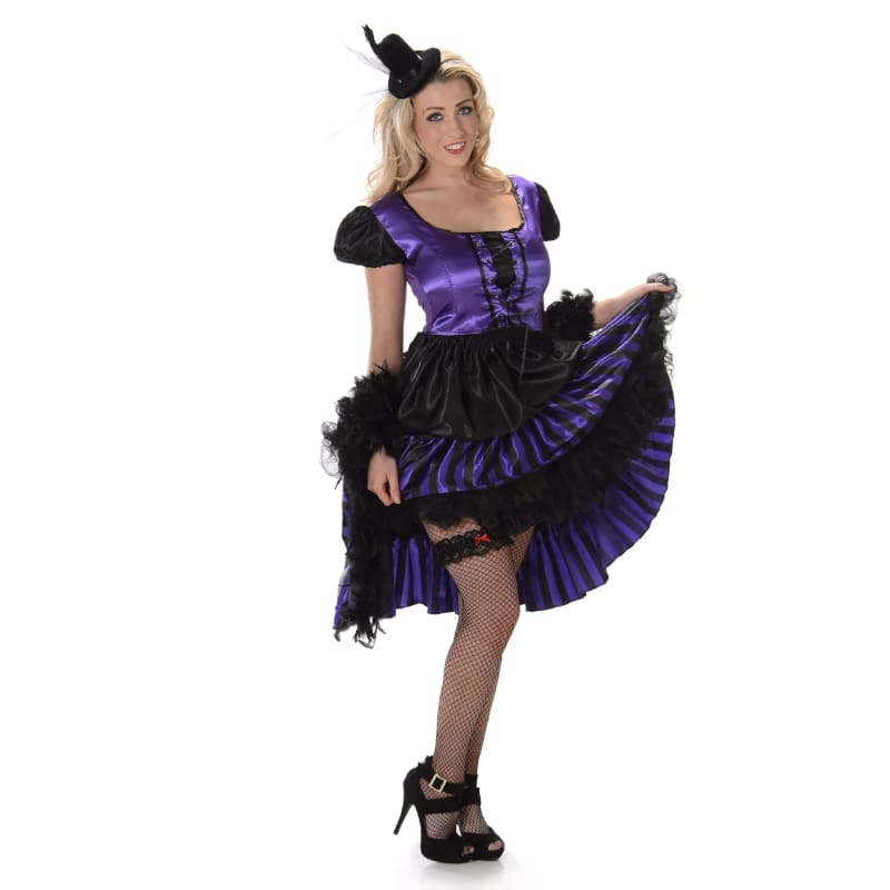 Costume Adult Saloon Girl Purple M