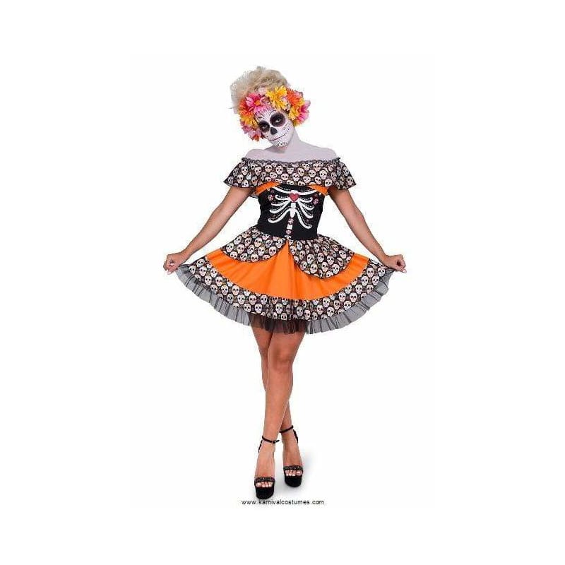 Costume Adult Day of Dead Tutu Dress M