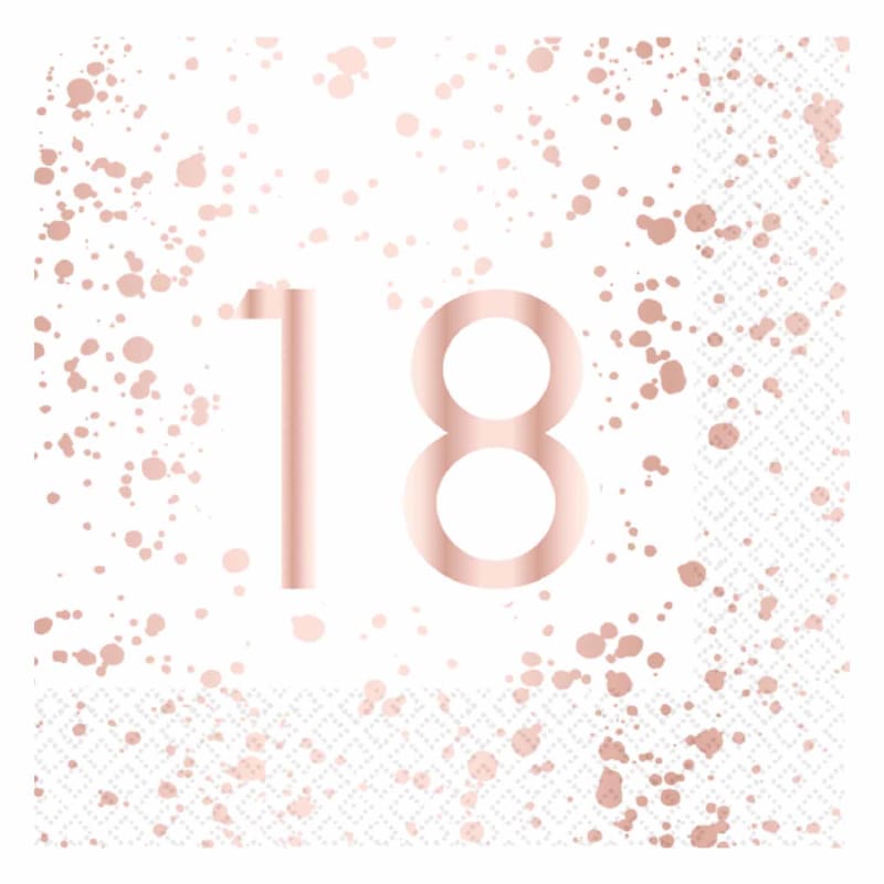 Napkins Lunch 18 Rose Gold Pk16
