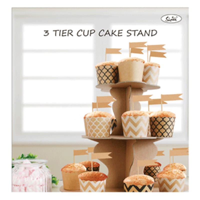 Stand Cup Cake Kraft 3 Tier