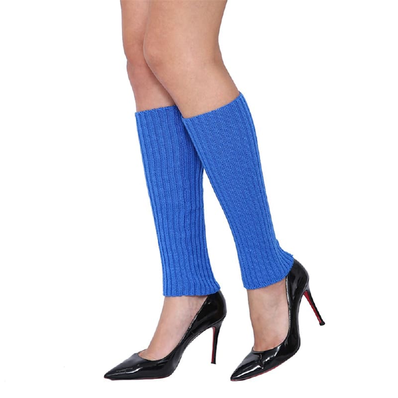 Leg Warmers Knitted Blue