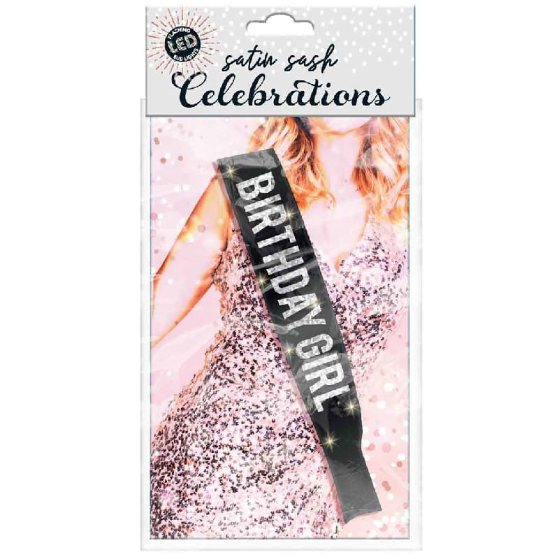 Sash Birthday Girl Black