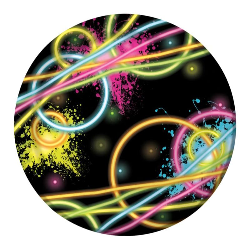 Glow Party Plates Lunch Pk8