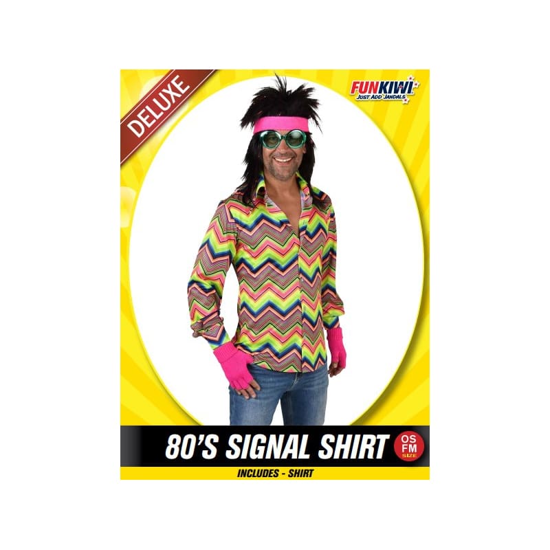 Costume Adult 80's Signal Shirt