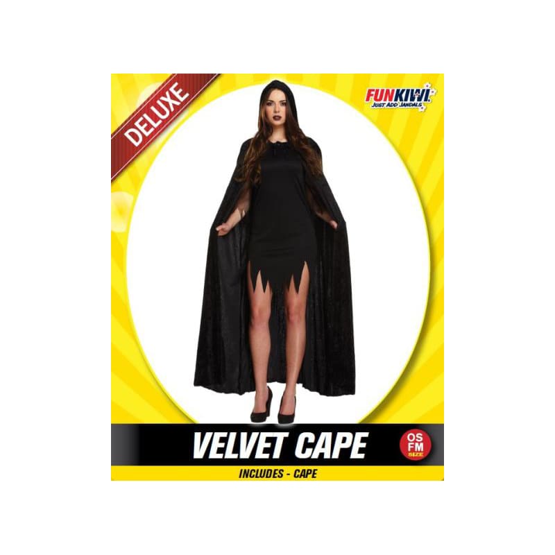 Costume Adult Cape Velvet Black