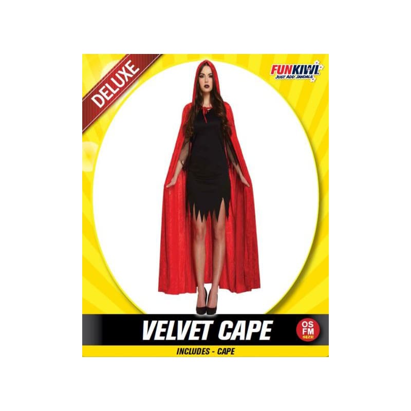 Costume Adult Cape Velvet Red