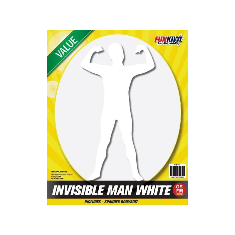 Costume Adult Invisible Suit White