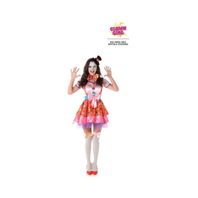 Costume Adult Clown Lady Multi L
