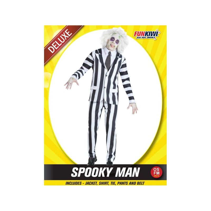 Costume Adult Beetlejuice Spooky Man