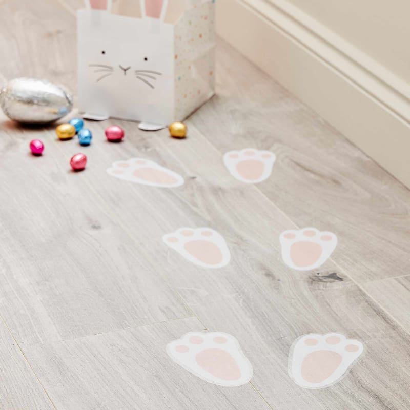Easter Bunny Floor Stickers Pk8