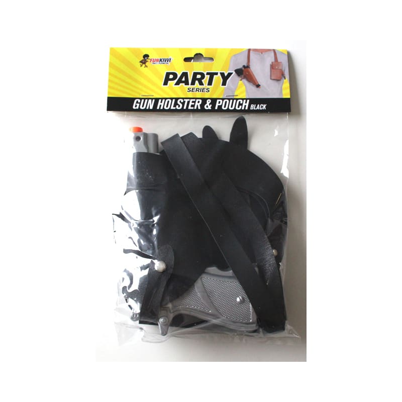 Gun and Holster Chest and Pouch Black