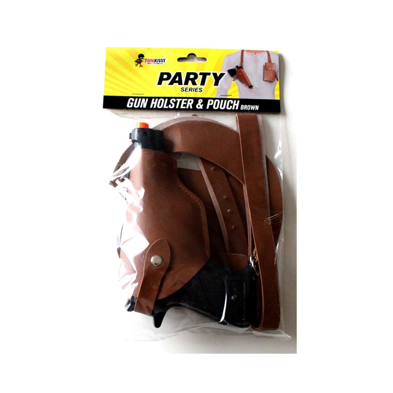 Gun and Holster Chest and Pouch Brown