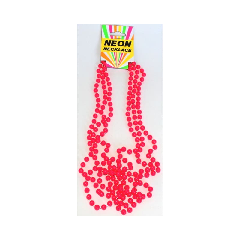 Necklace Beads Neon Pink