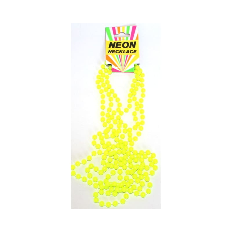 Necklace Beads Neon Yellow