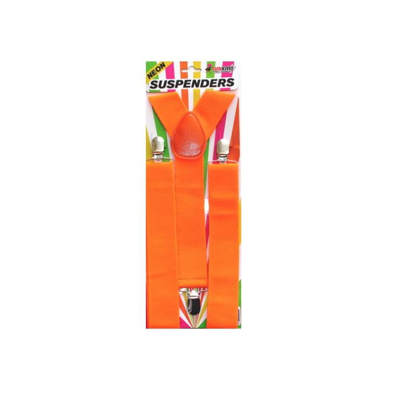 Suspenders Neon Orange