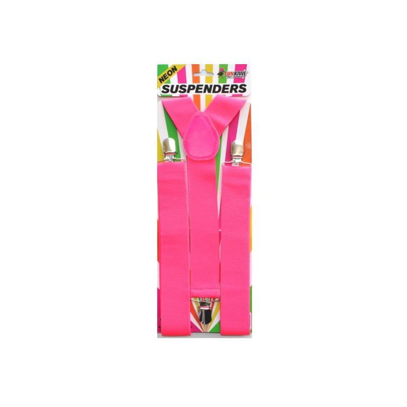 Suspenders Neon Pink