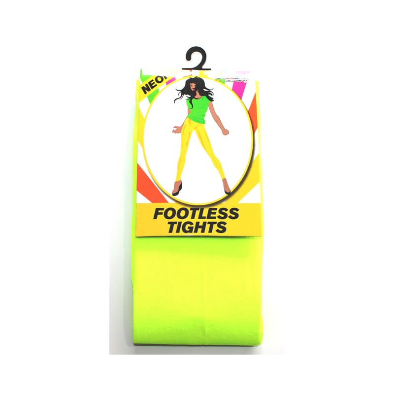 Tights Footless Neon Yellow