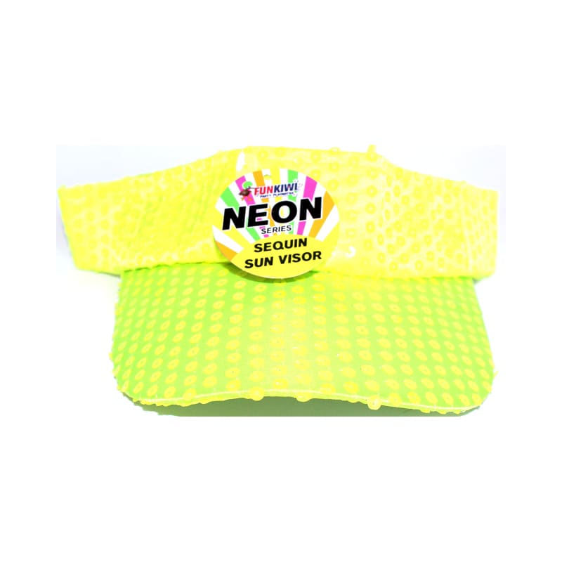 Hat Visor Neon Yellow Sequin