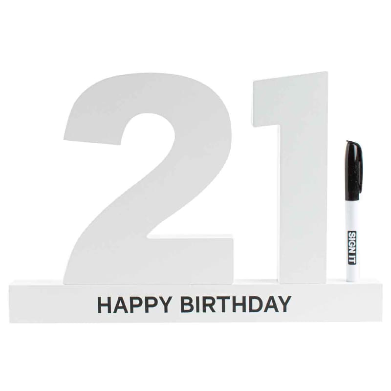 Signature Number 21st White