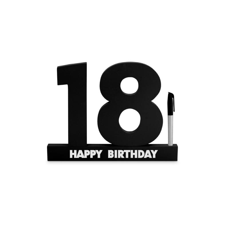 Signature Number 18th Black