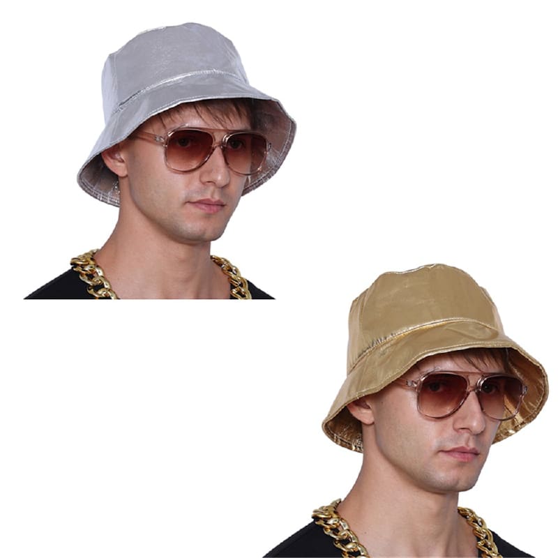 Bucket Hat Hip Hop Gold or Silver