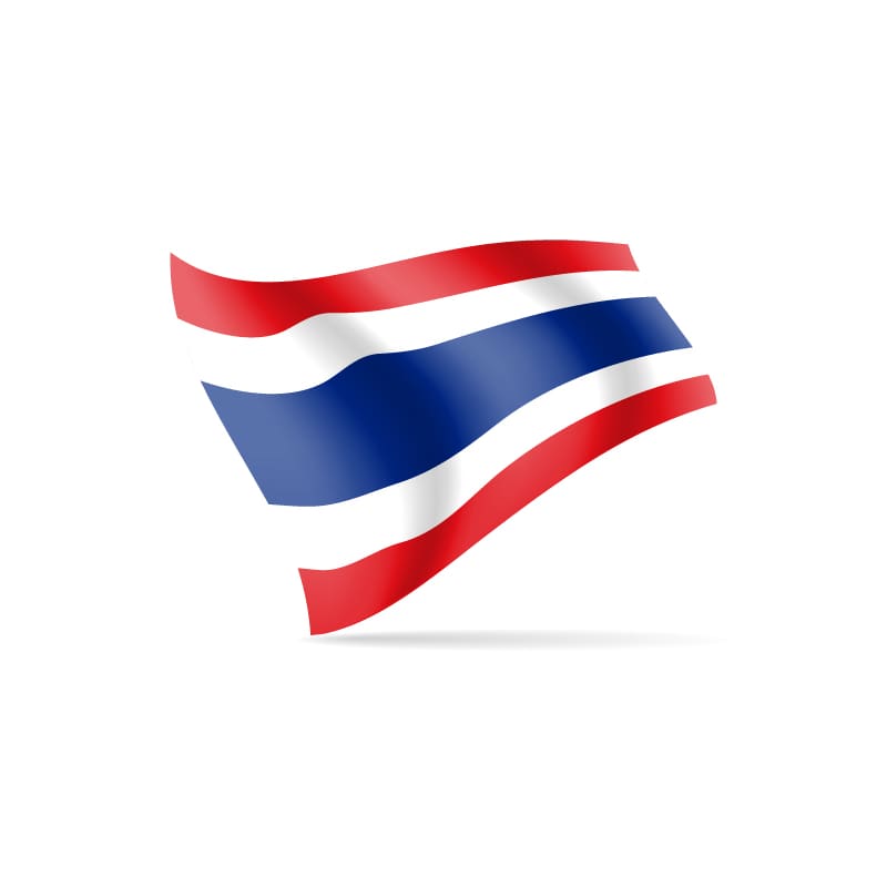 Hand Flag Thailand 30cm x 45cm DNR